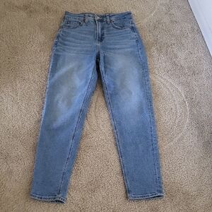 American Eagle Blue Stretch Mom Jeans